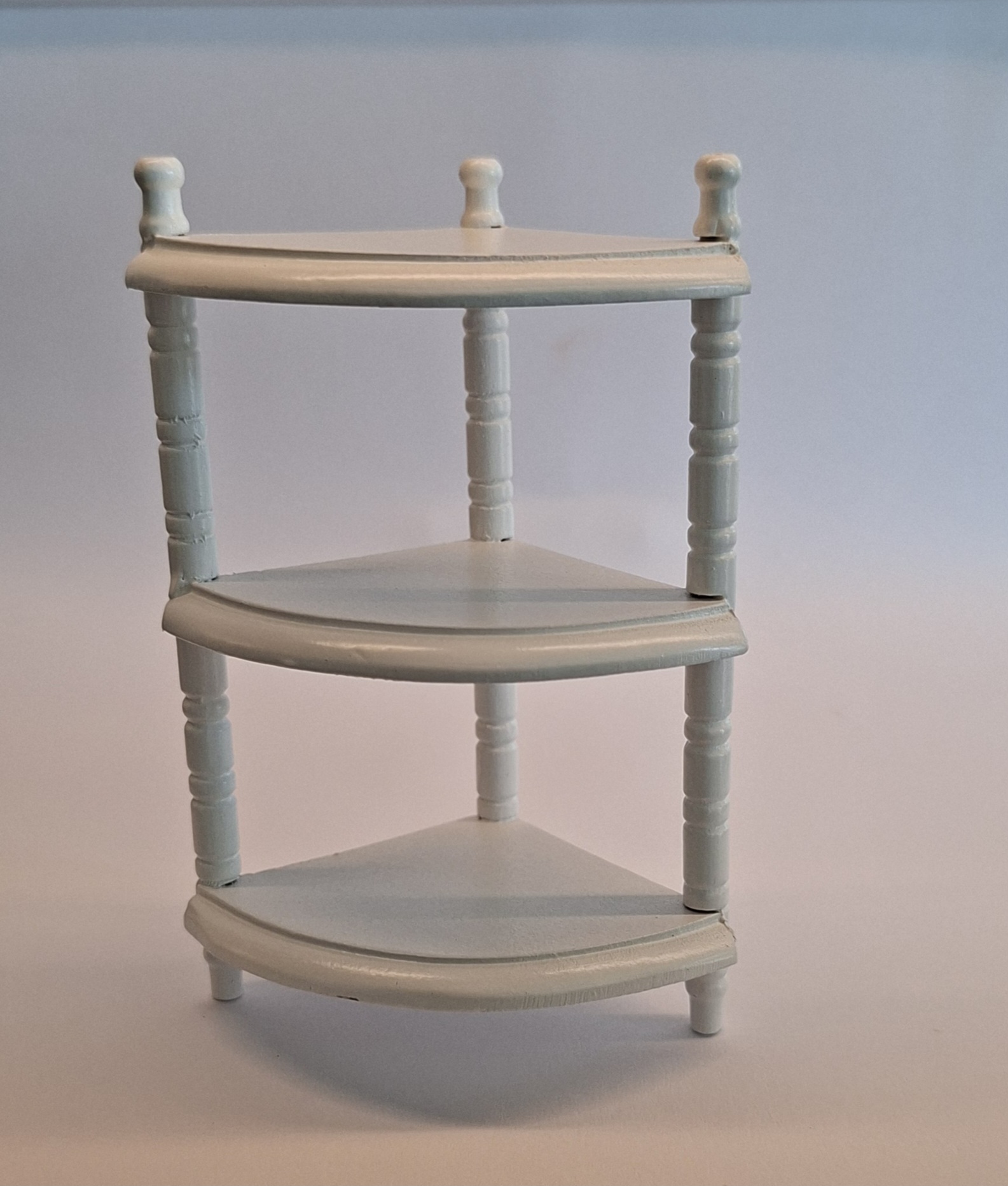 White corner shelf with three shelves - 2