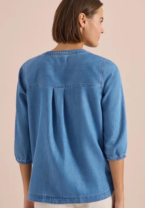 Denim Look Blouse - Stl. M - Cecil - 3