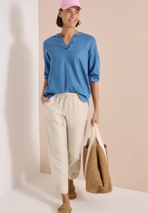 Denim Look Blouse - Stl. M - Cecil