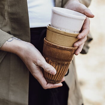 Coretto Mugg i Stengods Brun