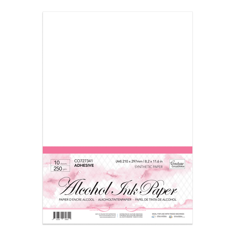 Couture Creations Yupo Alcohol ink Paper - White Adhesive 250 g