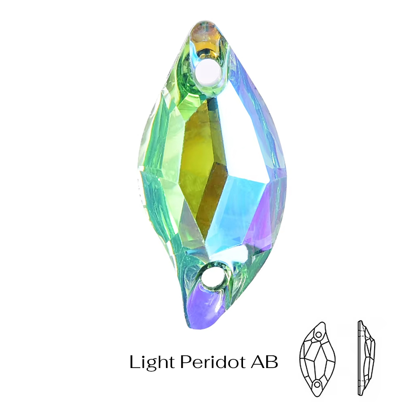 LEAF -  Light Peridot AB,  9x20 mm