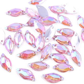 LEAF -  Light Pink AB,  9x20 mm