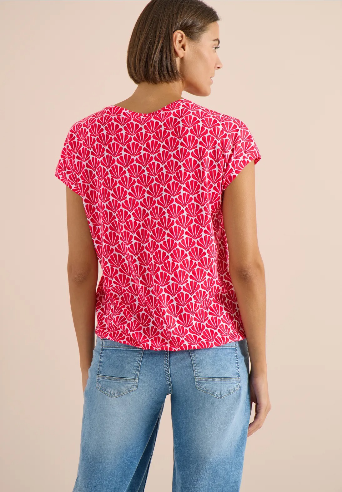 Minimal Lace Shoulder T-Shirt - Stl. L - Cecil - 5