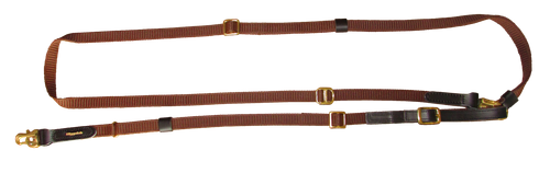 LEASH 2 IN 1, BROWN, 20 MM