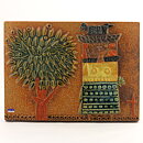 Stig Lindberg (1960s) Wall Plaque with Woman and Tree 30 cm (3)