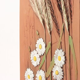 Aimo Nietosvuori (1970s) Rectangular Wall Plaque with Barley Spike Motif 31 cm #767