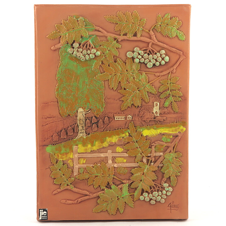 Aimo Nietosvuori (1970s) Rectangular Wall Plaque with Landscape Motif 30 cm #809