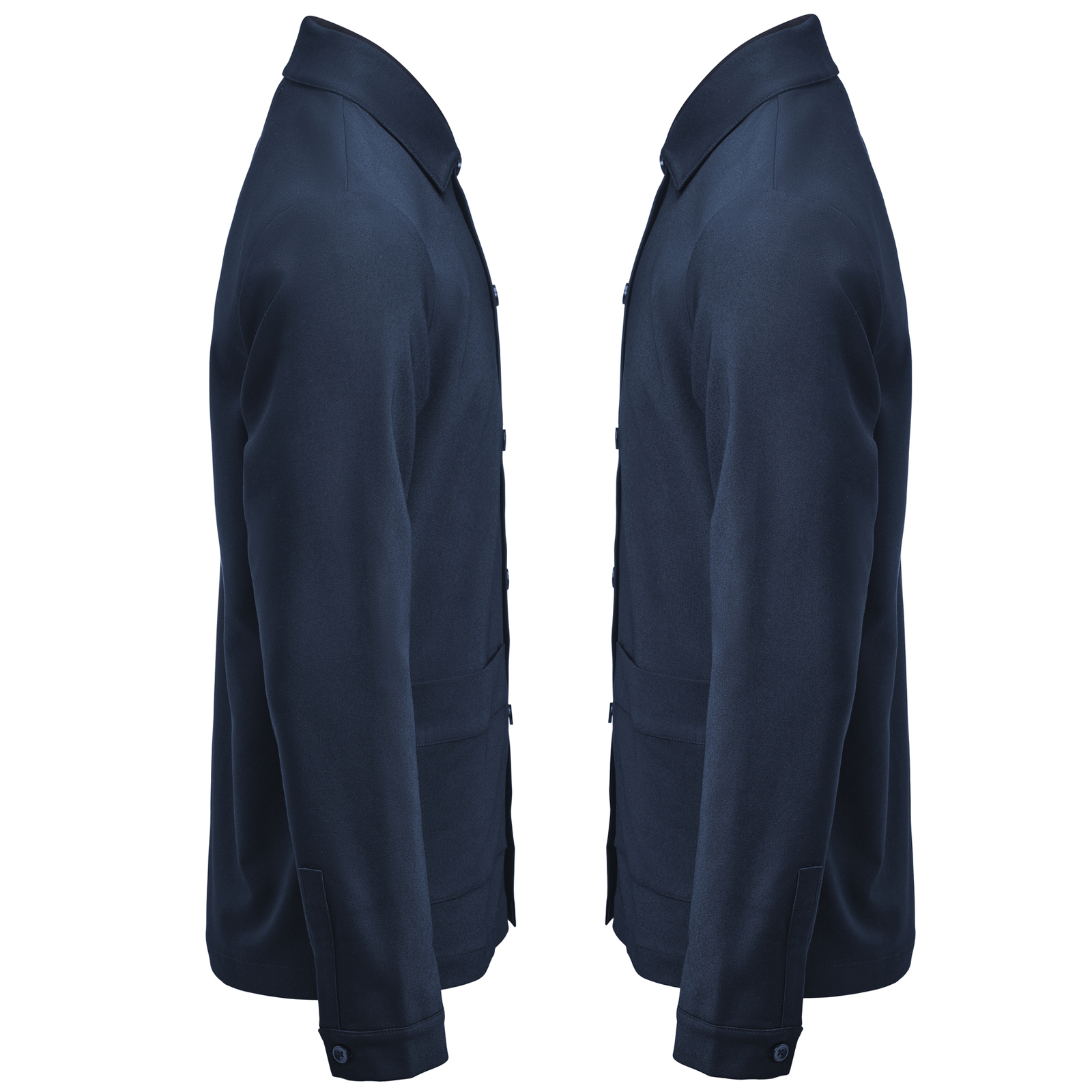Overshirt med knappar, unisex - 3