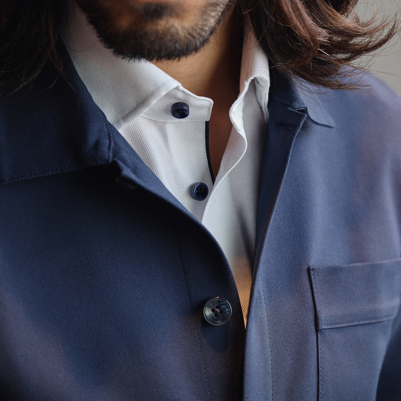 Overshirt med knappar, unisex - 4