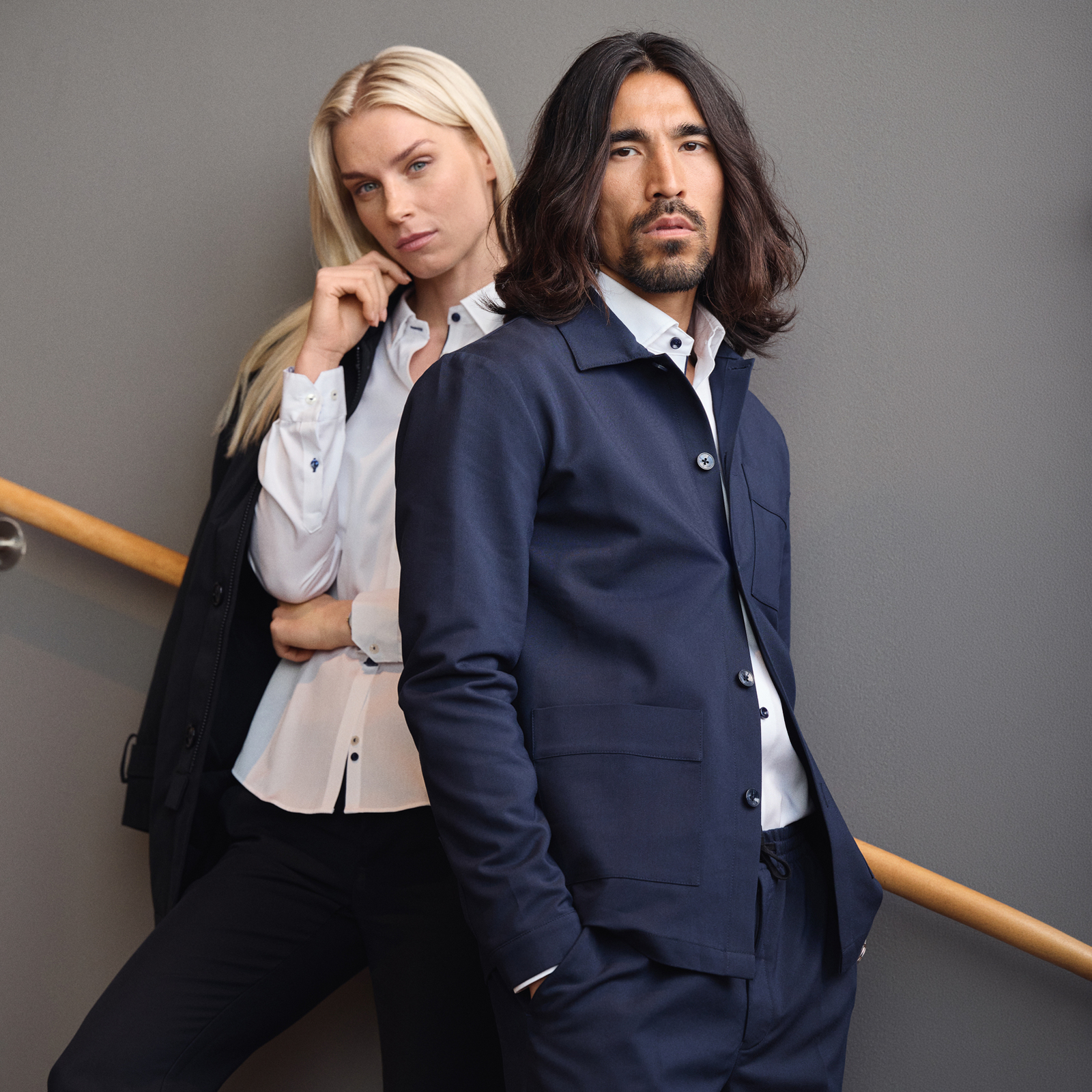 Overshirt med knappar, unisex - 5