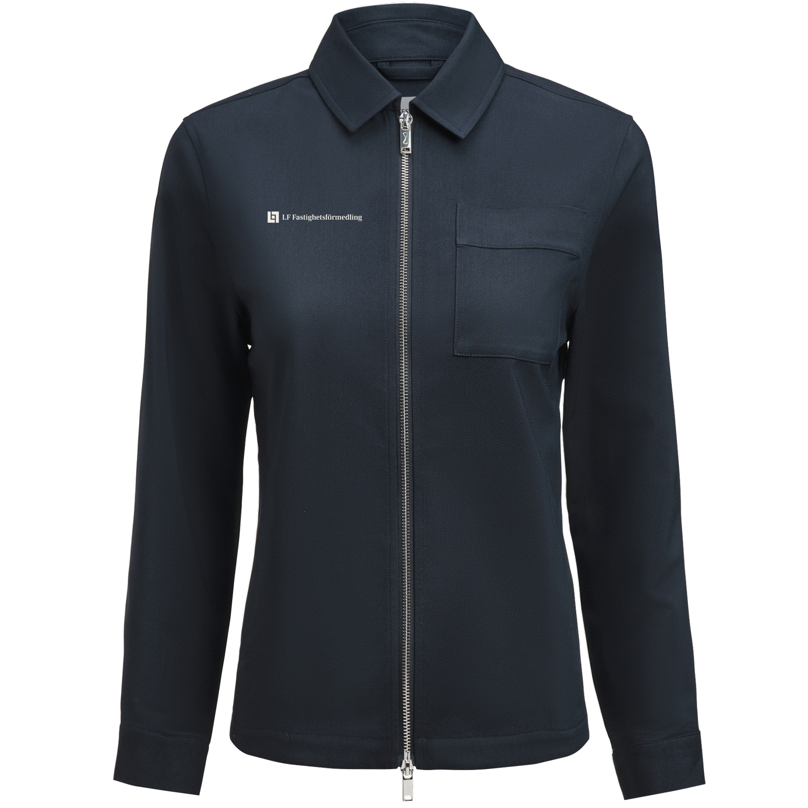 Overshirt med hel dragkedja, dam