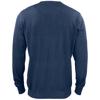 Tröja stickad merinoblandning crewneck, herr