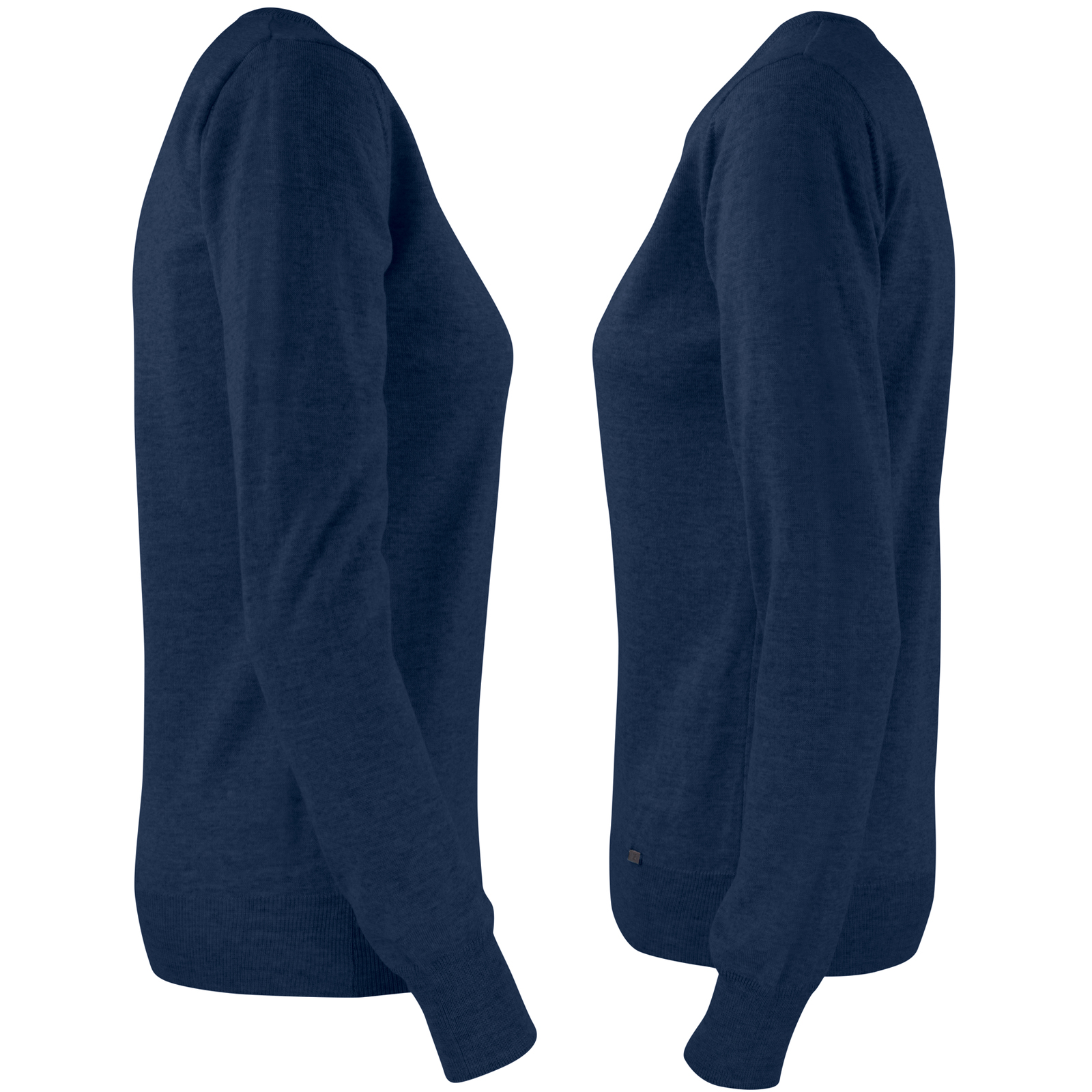 Tröja stickad merinoblandning crewneck, dam - 3