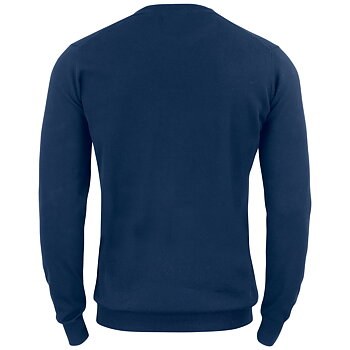 Tröja stickad bomull crewneck, herr