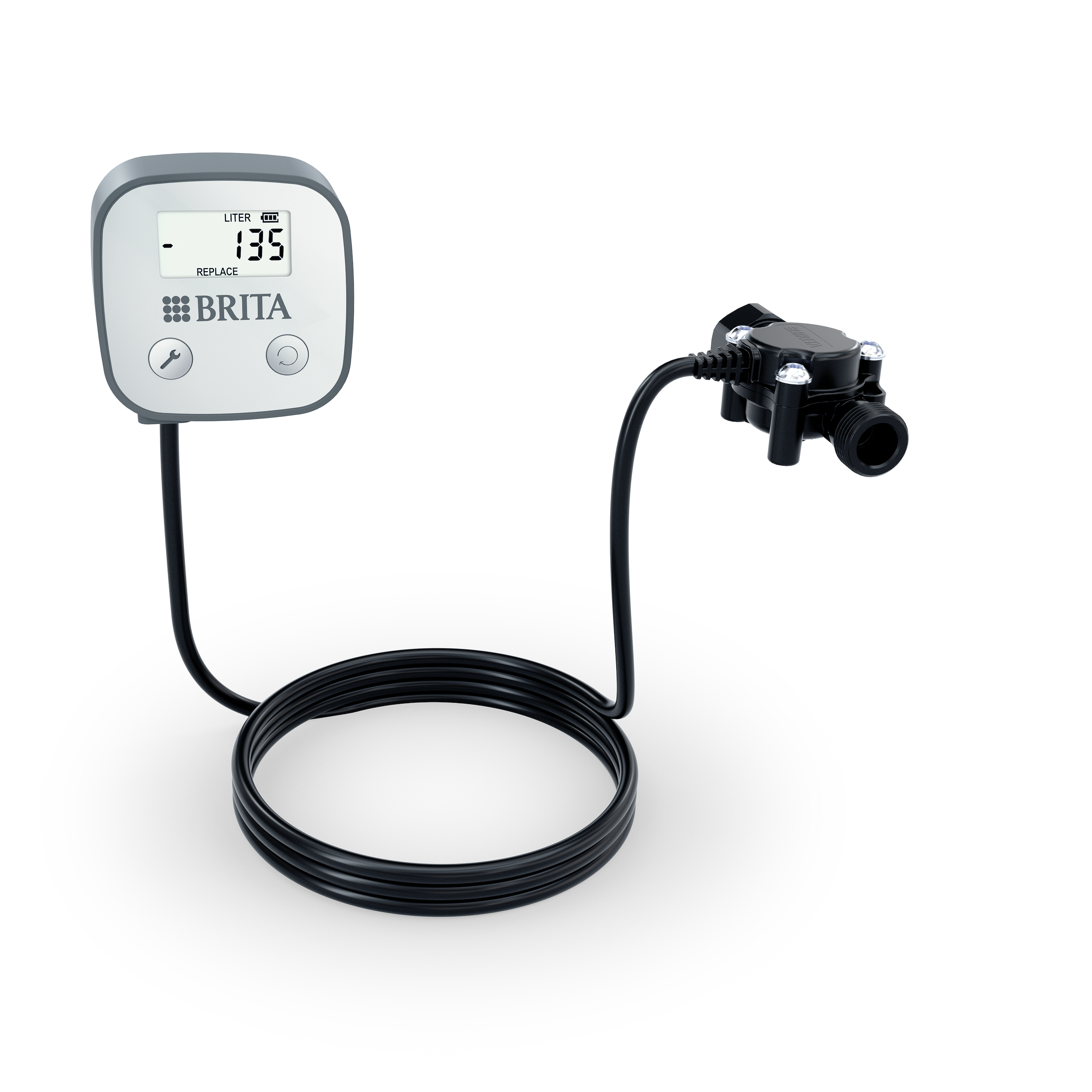 Flödesmätare/vattenmätare med display 3/8" 10-100 l/h
