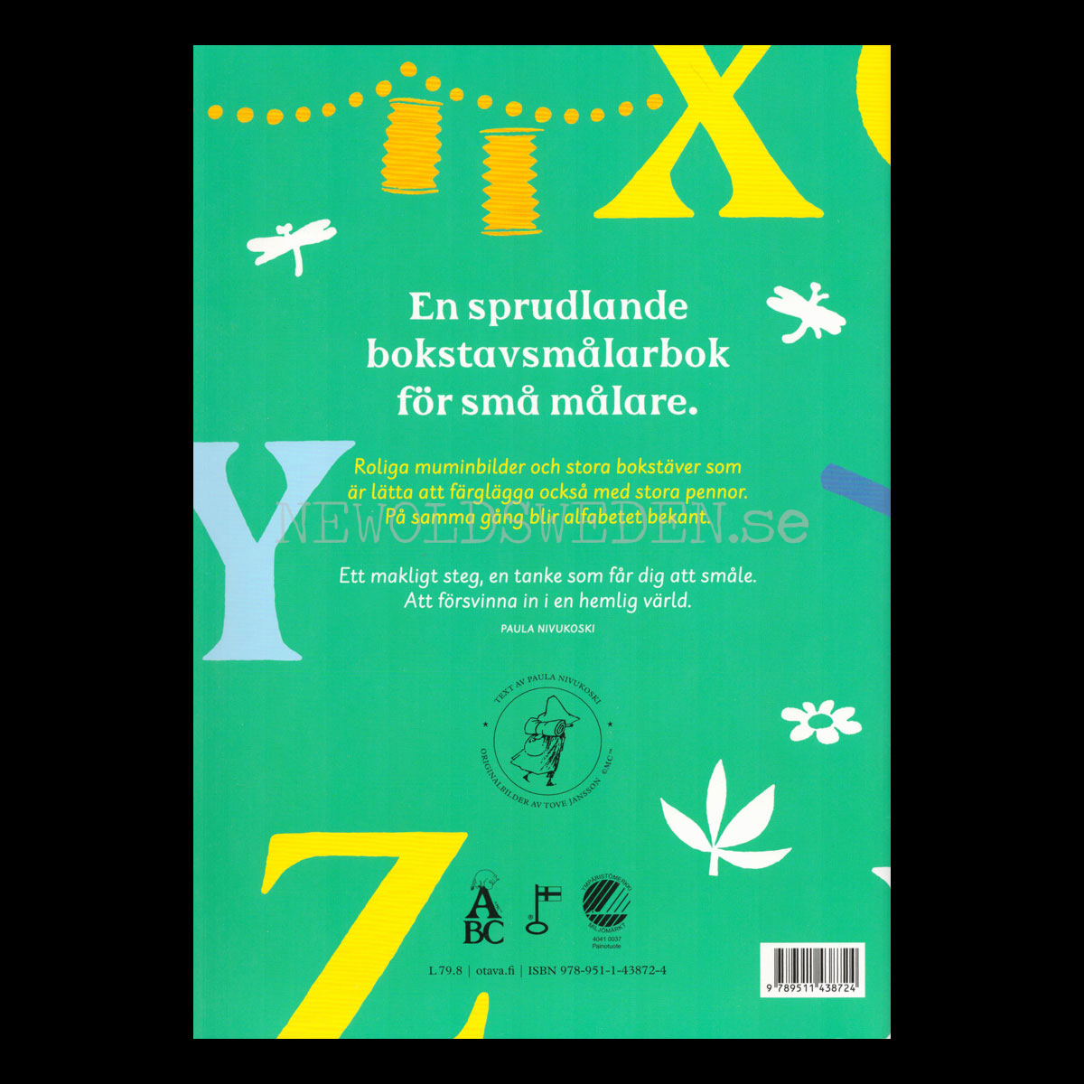 MUMINDALENS ALFABET - Min första Bokstavsmålarbok MOOMIN - L60 - 3