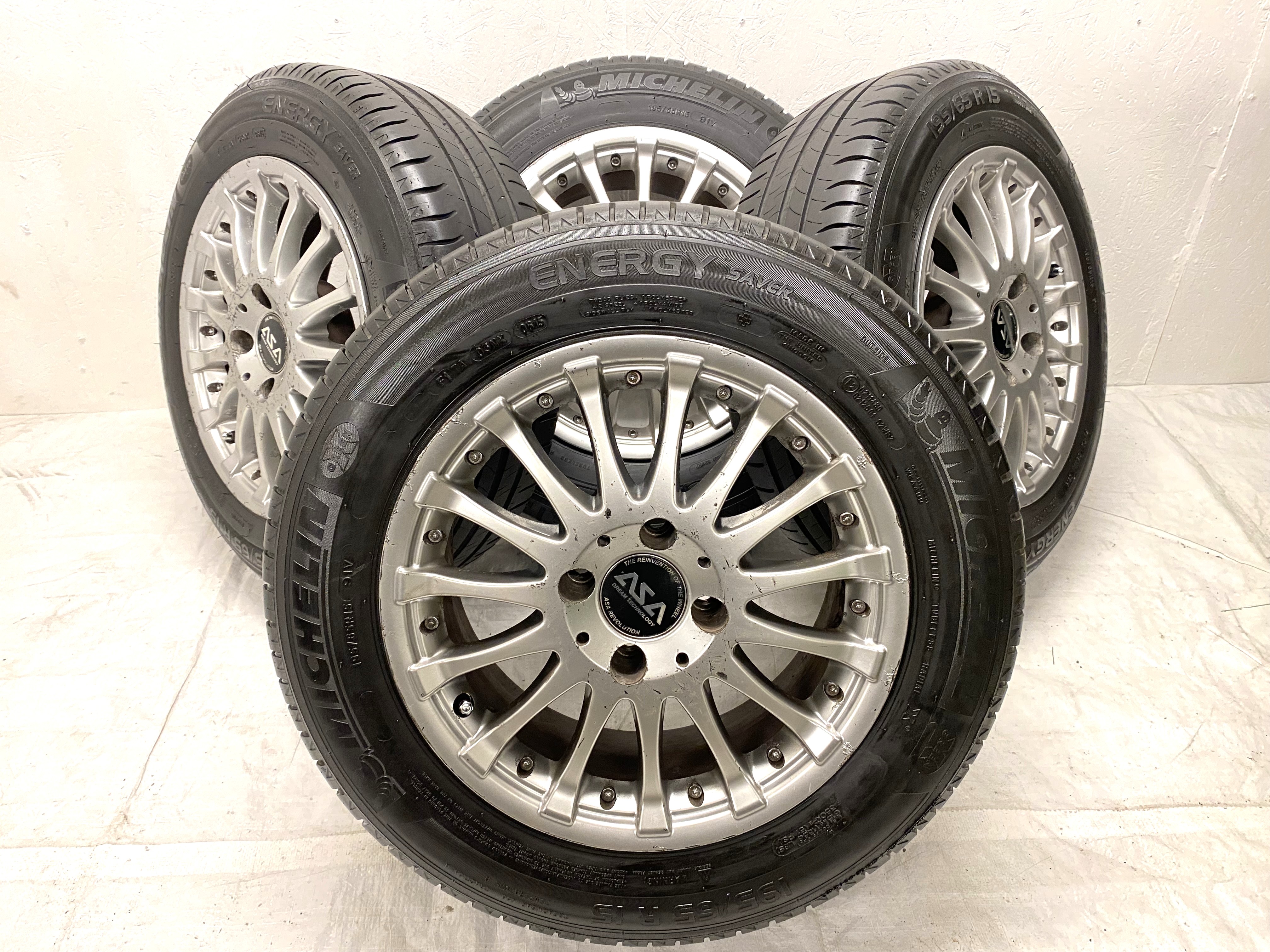 Kompletta Sommarhjul | 15" ASA Peugeot / Citroen 4x108 7x15 ET25 65.1 +  196/65 R15 91V Michelin Energy Saver + | V06-2015 | 4.5|4.5|4|4 mm - 2