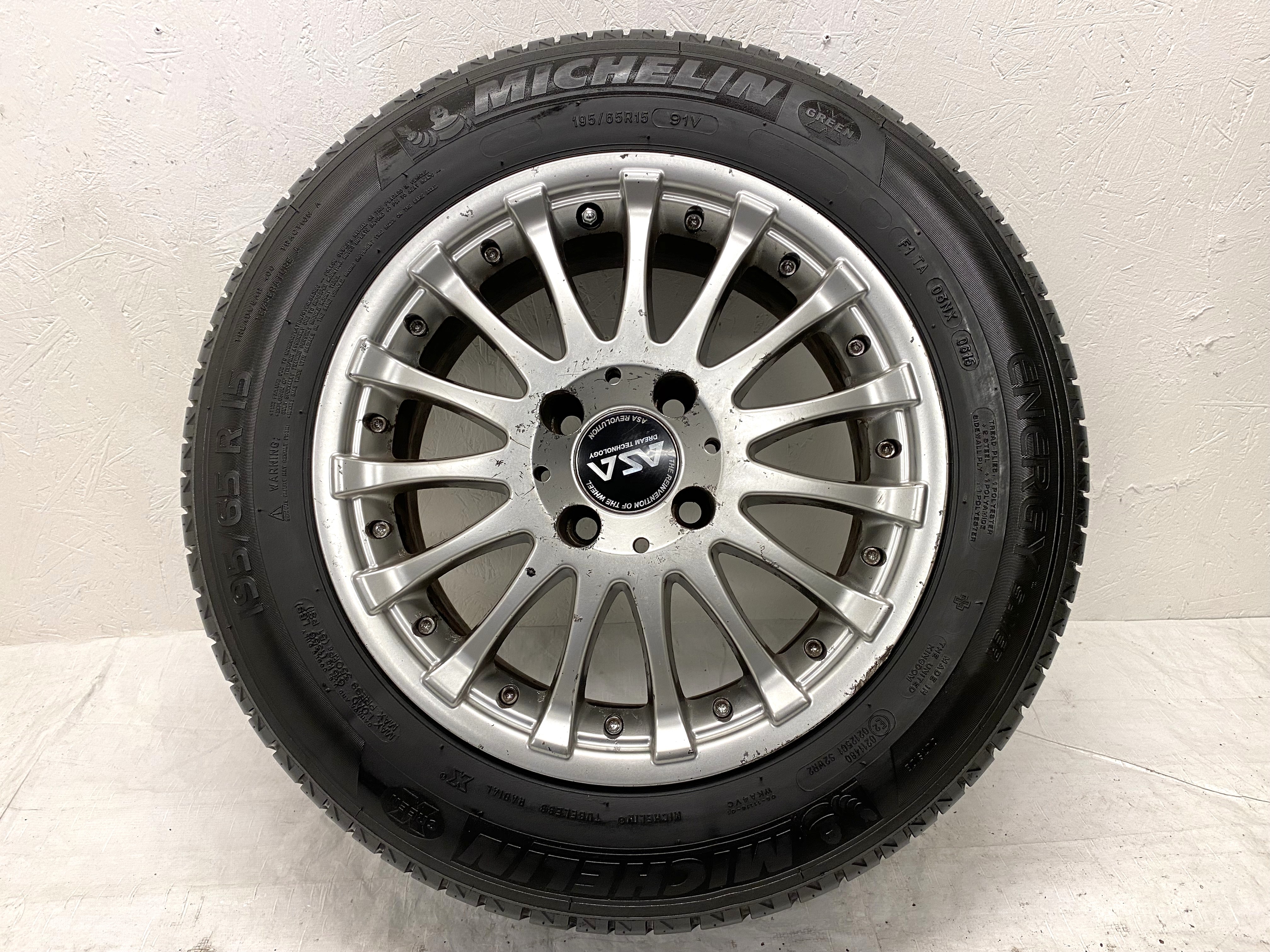 Kompletta Sommarhjul | 15" ASA Peugeot / Citroen 4x108 7x15 ET25 65.1 +  196/65 R15 91V Michelin Energy Saver + | V06-2015 | 4.5|4.5|4|4 mm - 7