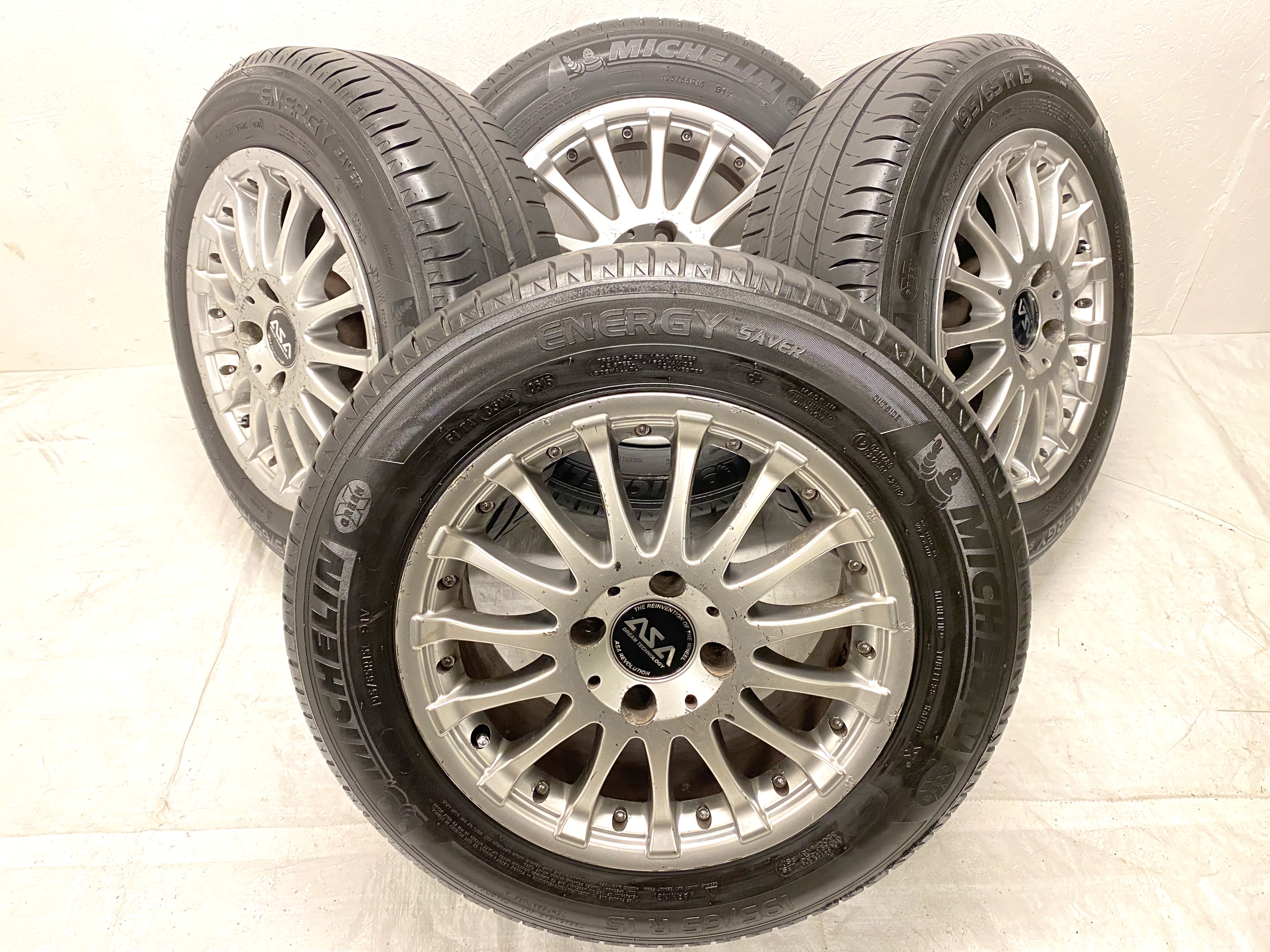 Kompletta Sommarhjul | 15" ASA Peugeot / Citroen 4x108 7x15 ET25 65.1 +  196/65 R15 91V Michelin Energy Saver + | V06-2015 | 4.5|4.5|4|4 mm