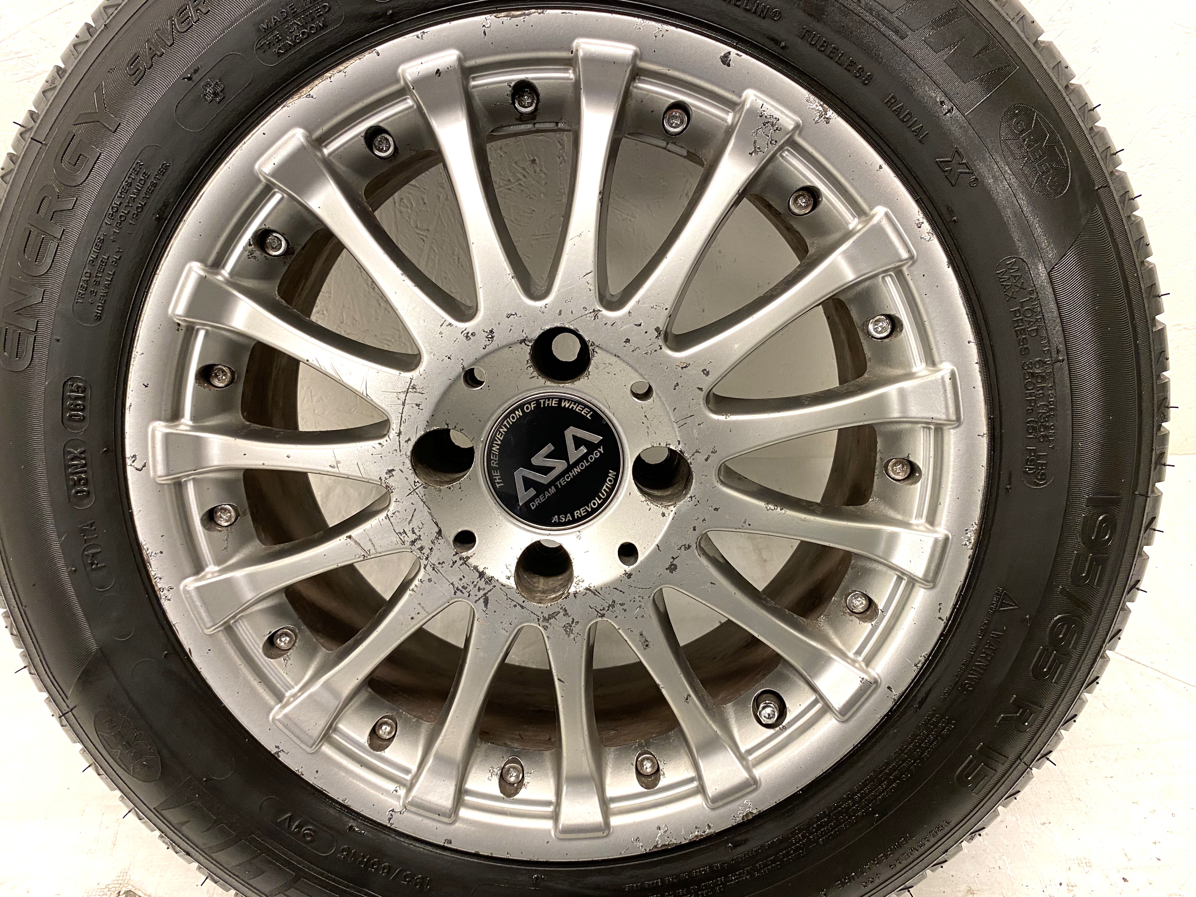 Kompletta Sommarhjul | 15" ASA Peugeot / Citroen 4x108 7x15 ET25 65.1 +  196/65 R15 91V Michelin Energy Saver + | V06-2015 | 4.5|4.5|4|4 mm - 10