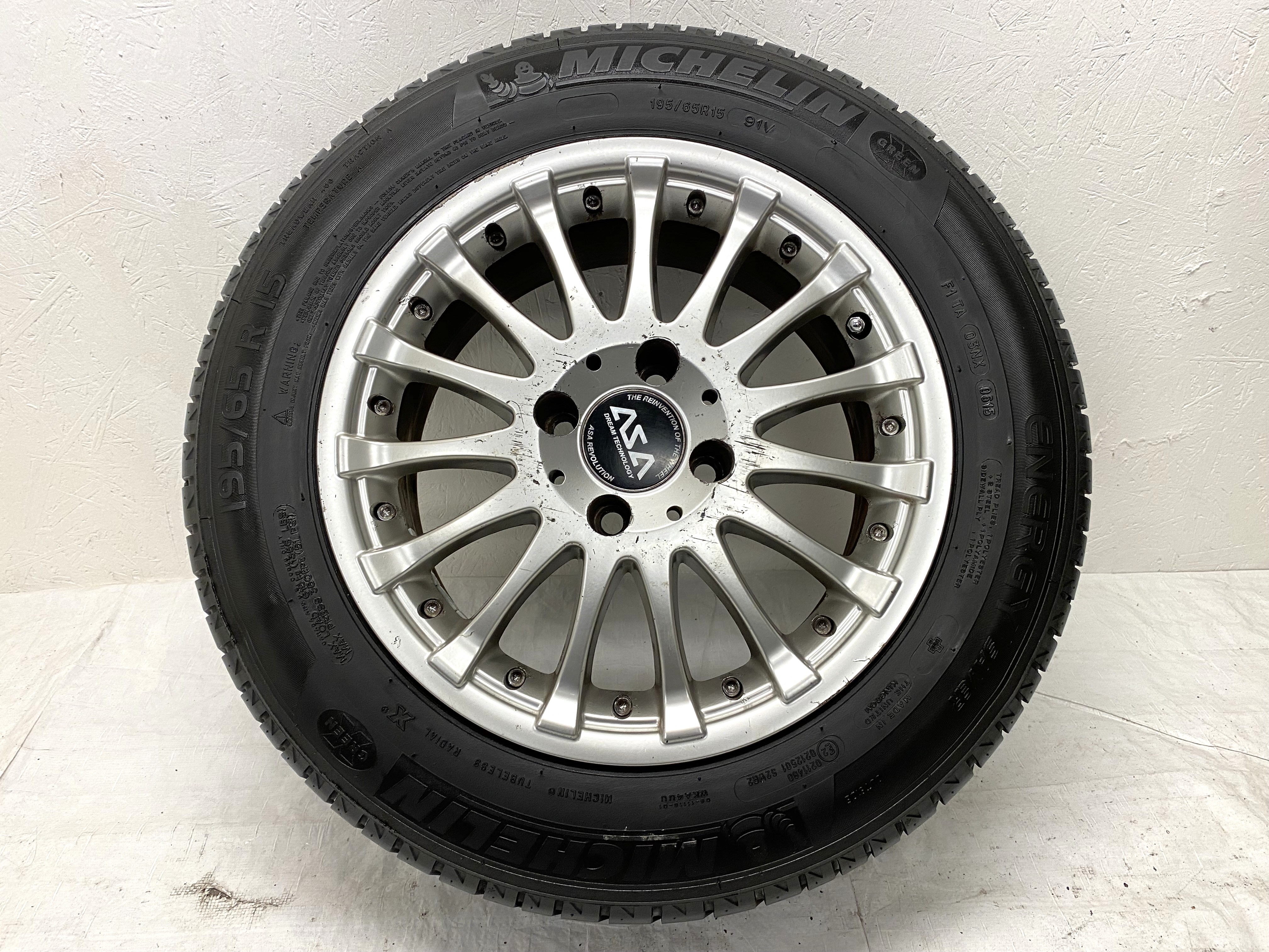 Kompletta Sommarhjul | 15" ASA Peugeot / Citroen 4x108 7x15 ET25 65.1 +  196/65 R15 91V Michelin Energy Saver + | V06-2015 | 4.5|4.5|4|4 mm - 5