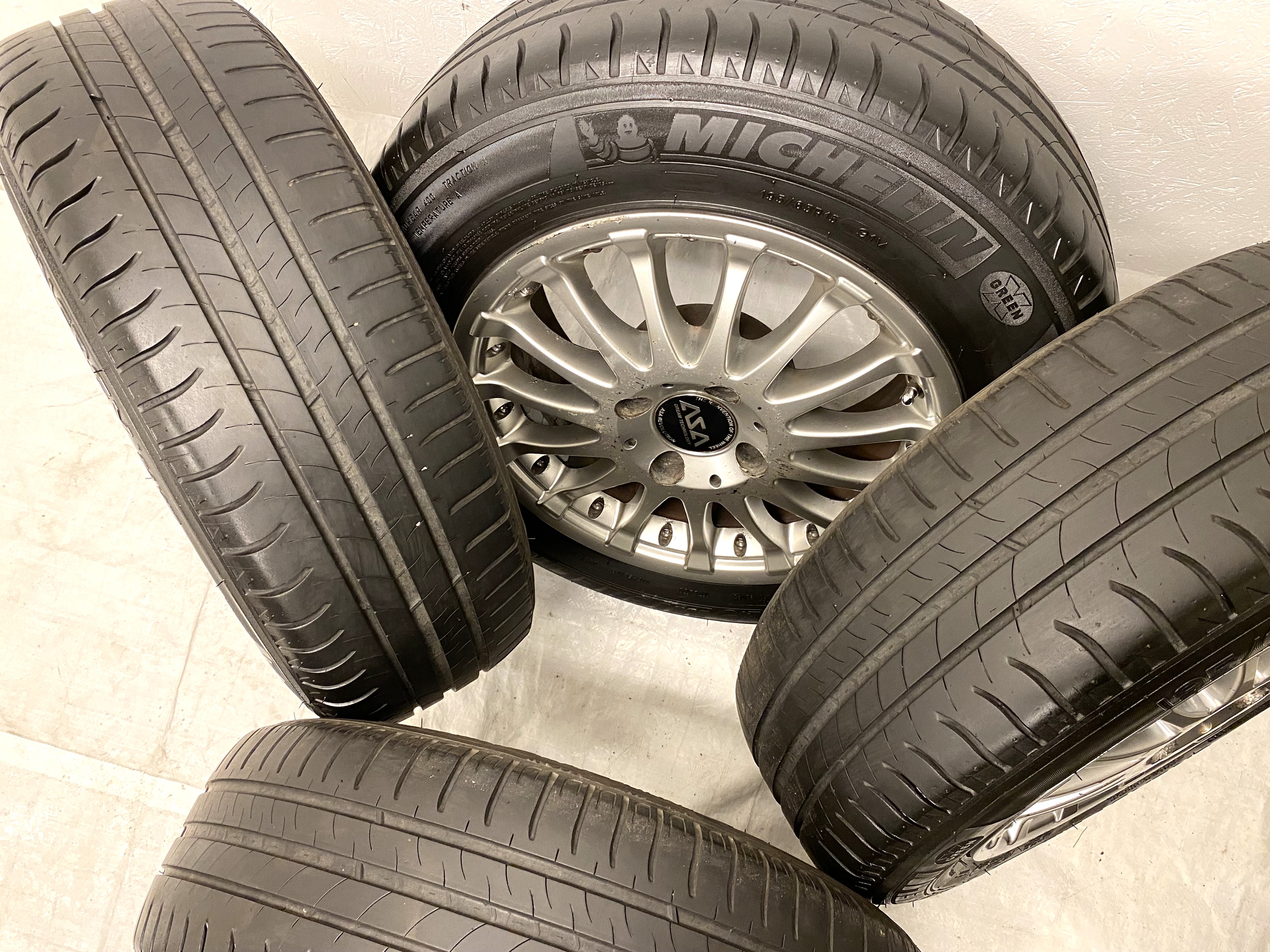 Kompletta Sommarhjul | 15" ASA Peugeot / Citroen 4x108 7x15 ET25 65.1 +  196/65 R15 91V Michelin Energy Saver + | V06-2015 | 4.5|4.5|4|4 mm - 3