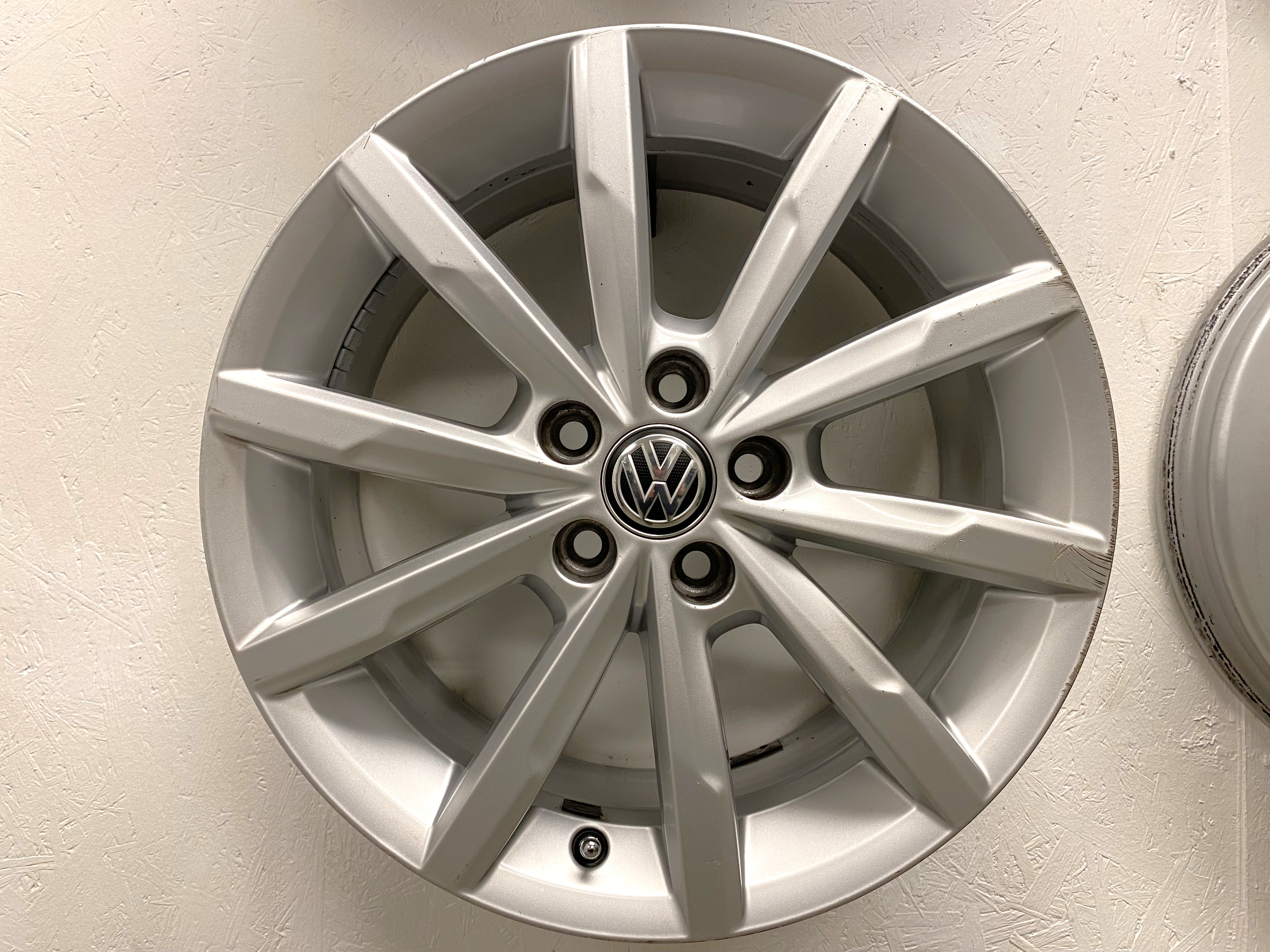 BEGAGNAT | 4 st | 16" ALUFÄLGAR Original VW POLO | 5x100 7x16 ET46 57.1 - 6