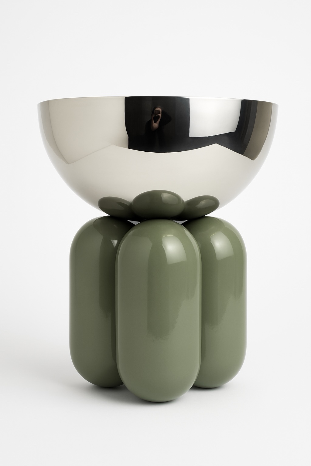 Bowl steel/green
