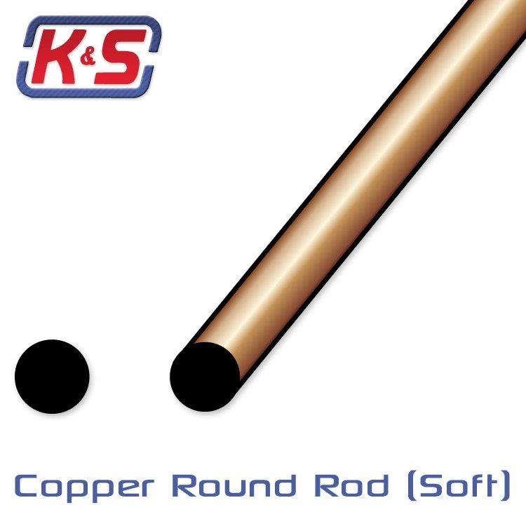 K&S Koppartråd Böjbar 1/16tum, 3/32tum 305mm