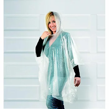 Regnponcho i rund behållare