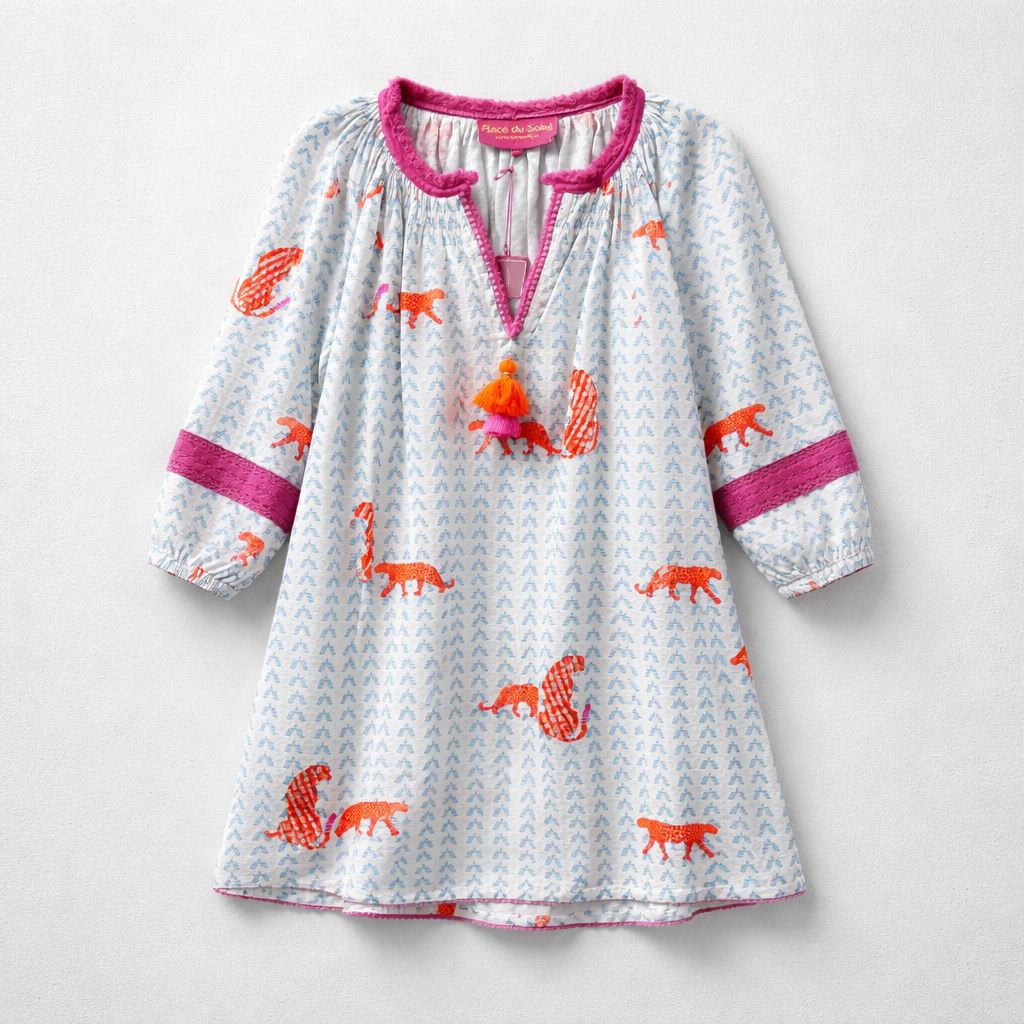 Orange Tiger Dress - Place Du Soleil
