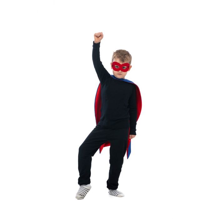 Superhjältedräkt med cape och mask - 8