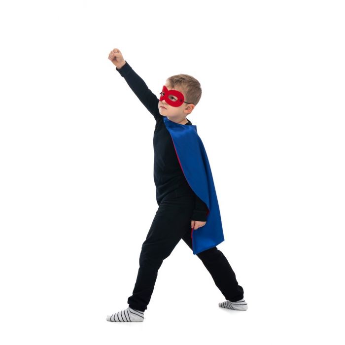 Superhjältedräkt med cape och mask - 7
