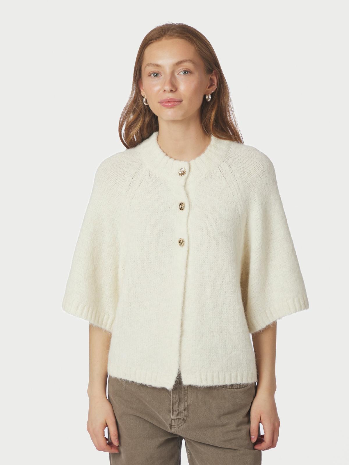 Neo Noir Benuta Fluffy Knit Cardigan, Light Yellow - 3