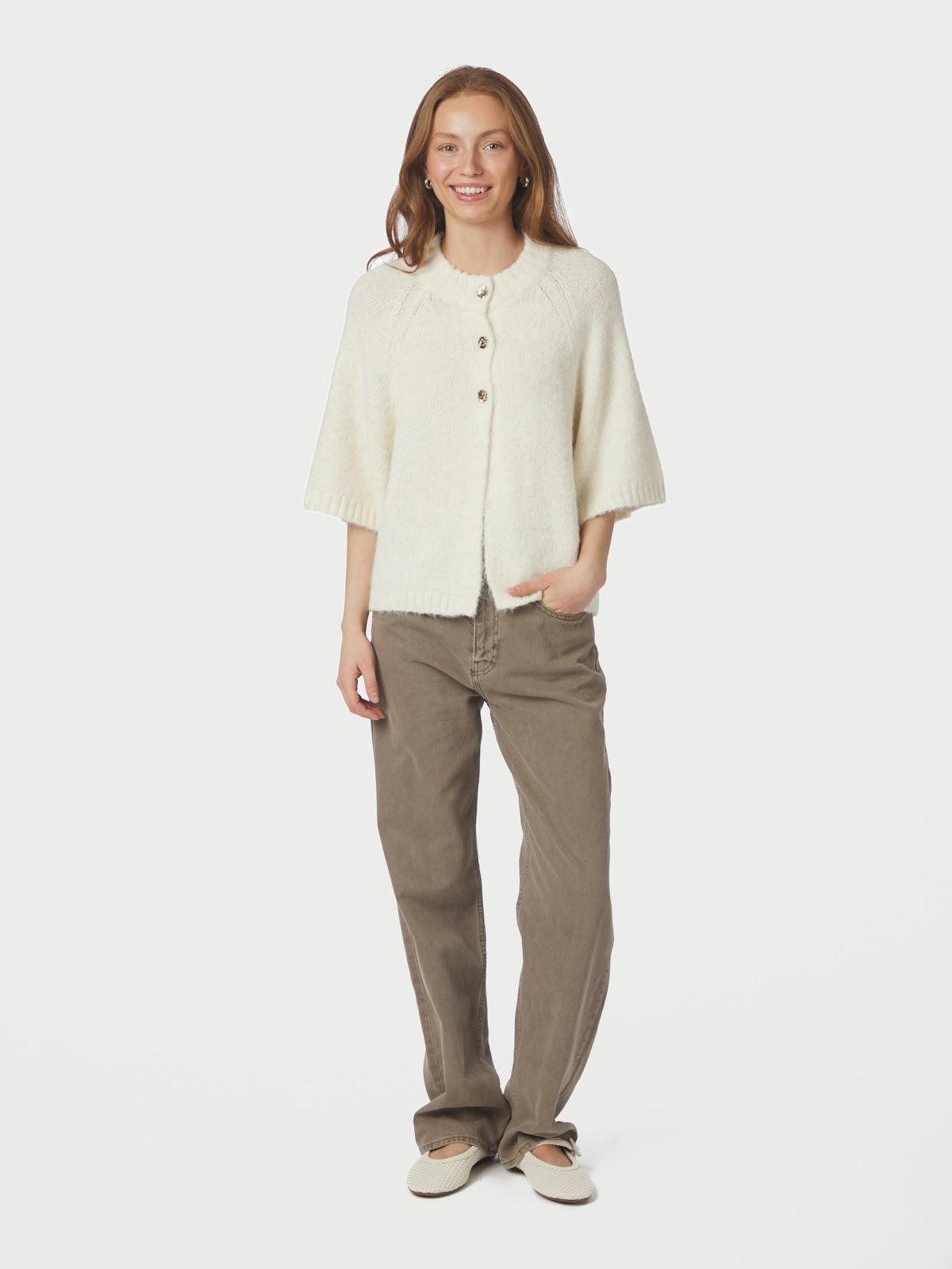 Neo Noir Benuta Fluffy Knit Cardigan, Light Yellow - 5