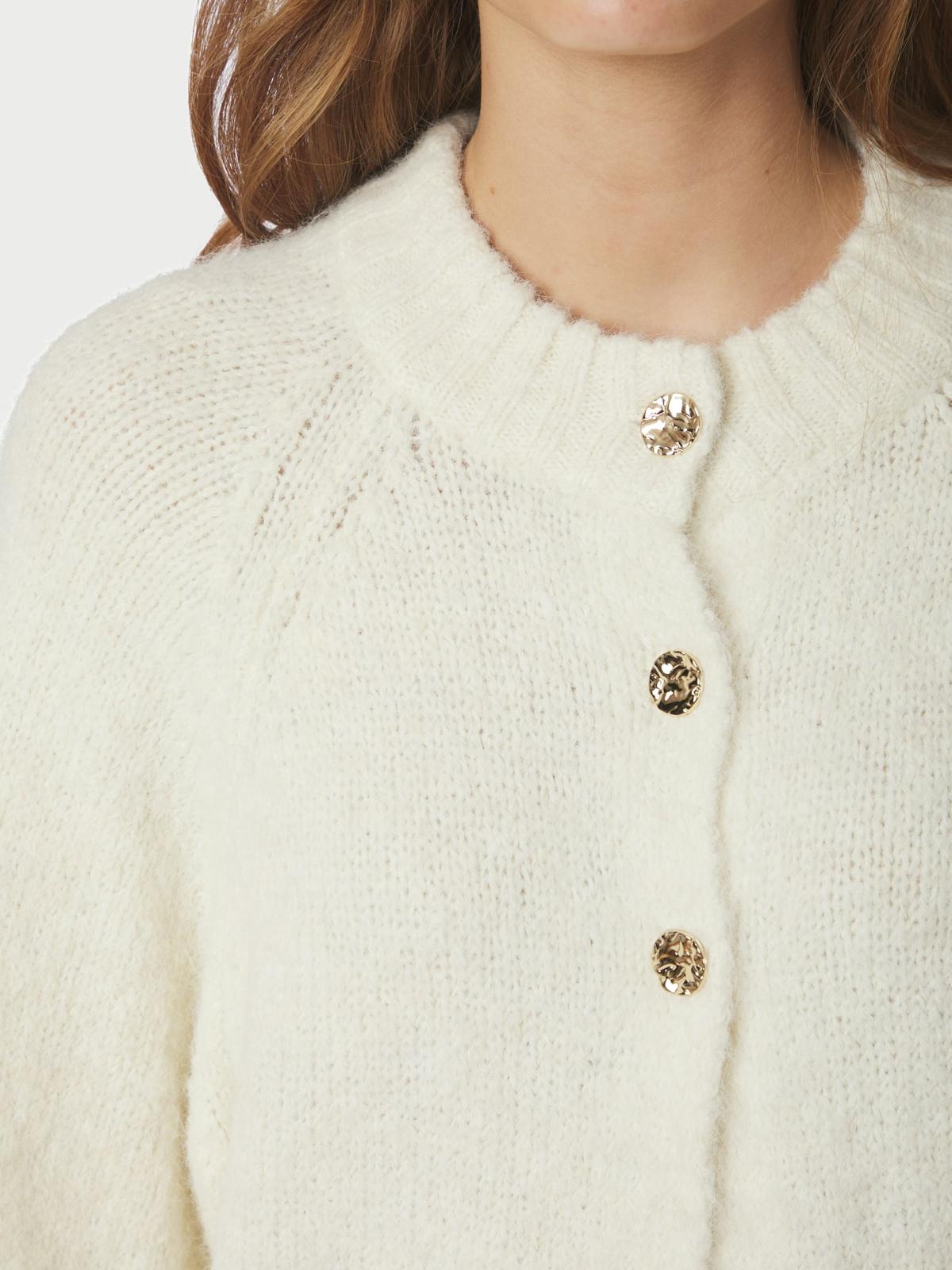 Neo Noir Benuta Fluffy Knit Cardigan, Light Yellow - 6