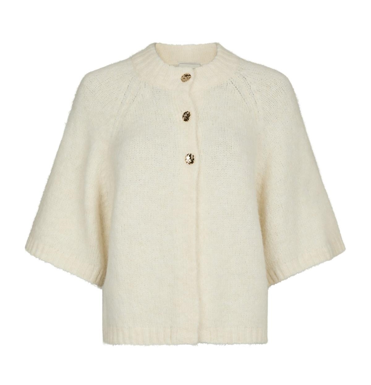 Neo Noir Benuta Fluffy Knit Cardigan, Light Yellow