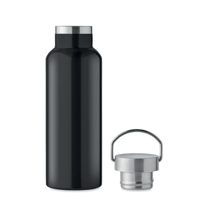 Termoflaske i genanvendt stål med plastfrit stållåg 500 ml – sort