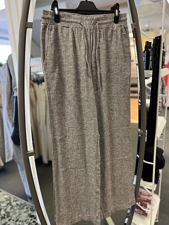 Freequent - Lava Lång Linnebyxa Brun