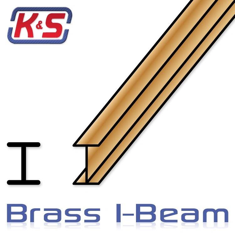 K&S Mässing I-Profil 2.4x4.8x305mm (3/32x3/16tum) (1)*