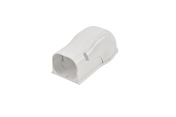 Clean duct 75 - Vægtilslutning - hvid