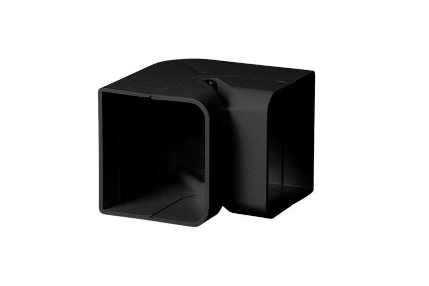 Clean duct 75- Mini elbow horizontal - black - 2