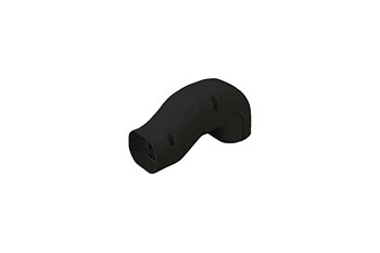 Clean duct 75 - T corner elbow - black