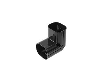 Clean duct 75 - Vertical bend 90° - black