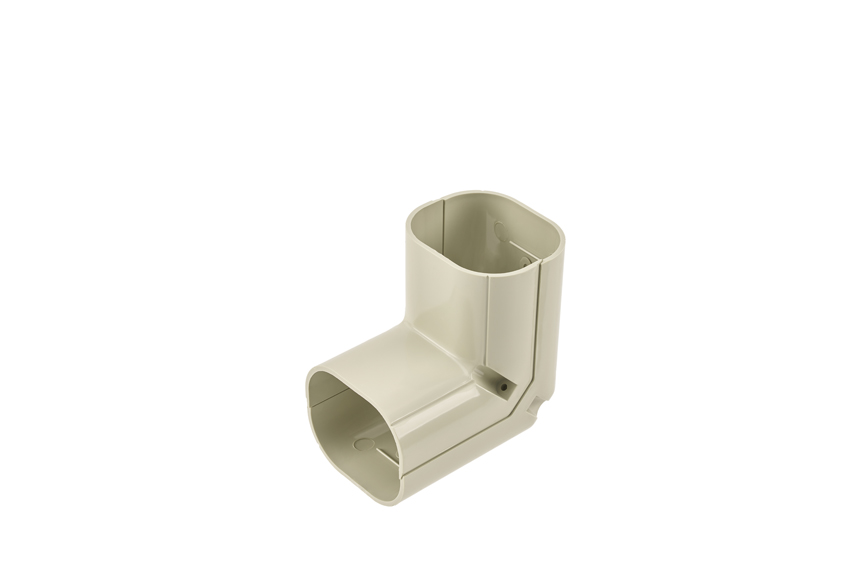 Clean duct 75 - Vertikal vinkel 90° - elfenben