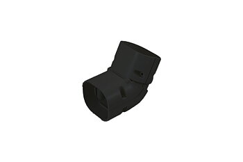 Clean duct 75 - Adjustable vertical bend 45°- 90° - black