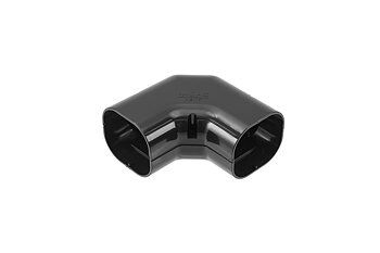 Clean duct 75 - Flat bend 90° - black
