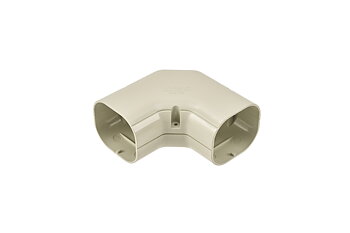 Clean duct 75 - Plan vinkel 90° - elfenben