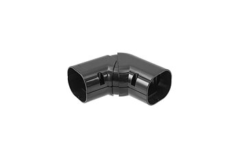 Clean duct 75 - Adjustable flat bend 45° - 90° - black